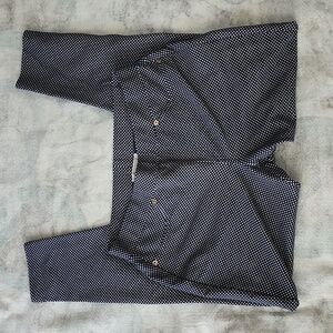 Michael Kors pull on pattern pants black and white size large